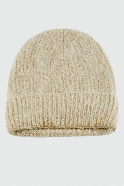 ZERO LAND Lvsqvr Feathered Folded (131610) Beret-Milk Coffee