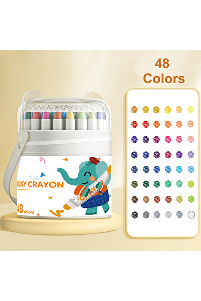 Choice 48 color 12/24/36/48 Color Silky Twistable Crayons,Washable Art Supplies, Multicultural Pastel Gel C
