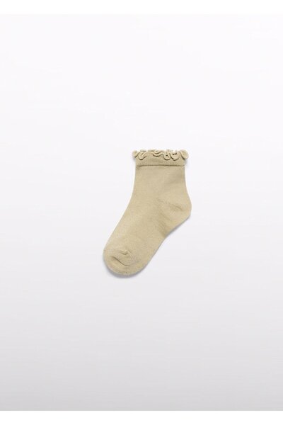 Abel & Lula Mayoral Abel Lula Girls' Evening Dress Socks Pearl Yellow
