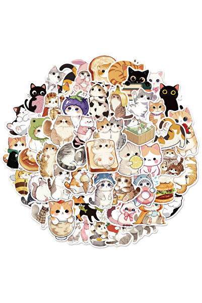 Choice ٥٠ قطعة من سماعات الرأس اللطيفة، ملصقات قطط مرحة، حقائب سفر يمكنك صنعها بنفسك، دفاتر، أكواب ماء، أجهزة كمبيوتر مقاومة للماء