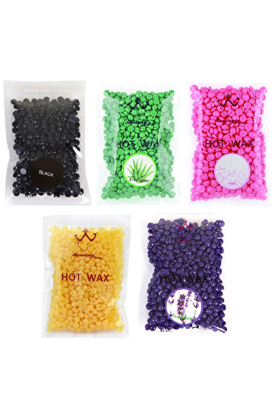 SELA Set de granule elastice reutilizabile pentru ceară, 5 x 100 g