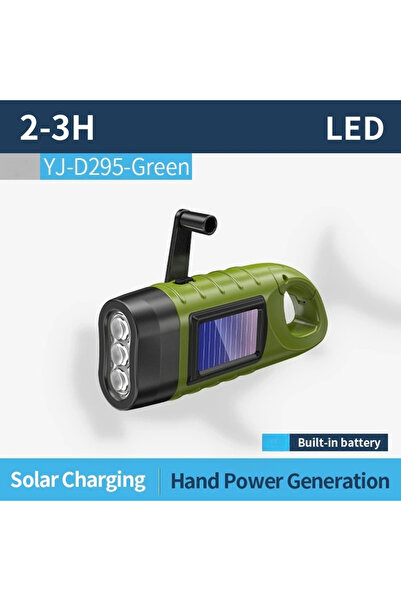 Heinast بطارية ليثيوم بوليمر خضراء، قطعة واحدة، 1/2/4 قطع، مصباح يدوي LED يعمل بالطاقة الشمسية، مصباح يدوي صغير فائق السطوع