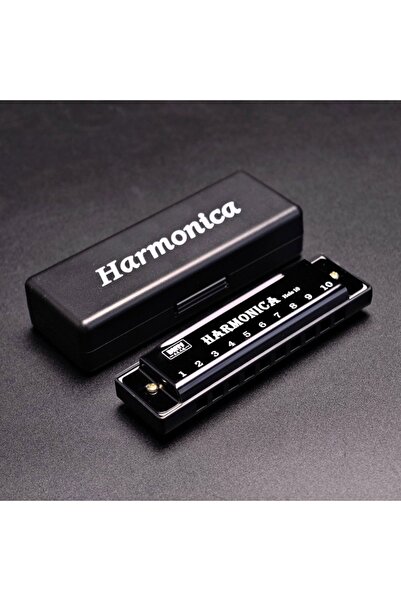 Choice4 هارمونيكا سوداء محمولة بمفتاح دو، 10 ثقوب، مع علبة، هارمونيكا معدنية ...