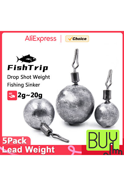 Choice ٥ قطع من أثقال الرصاص FishTrip بوزن ٣٫٥ غرام، ٥-١٠ قطع من أثقال الصيد ...
