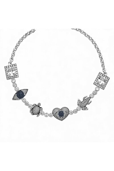 neslyaccessories قلادة بتصميم على شكل ضفدع وسلحفاة