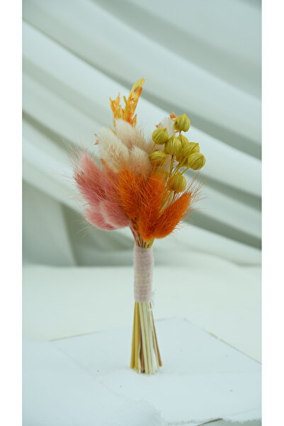 Buketlife Orange Pink Yellow Cream Groom Boutonniere