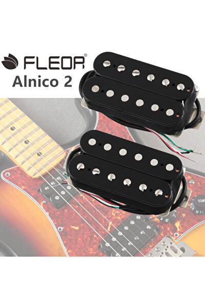 Choice مجموعة لاقطات هامباكر مزدوجة الملف للرقبة والجسر من FLEOR Alnico 2 للج...