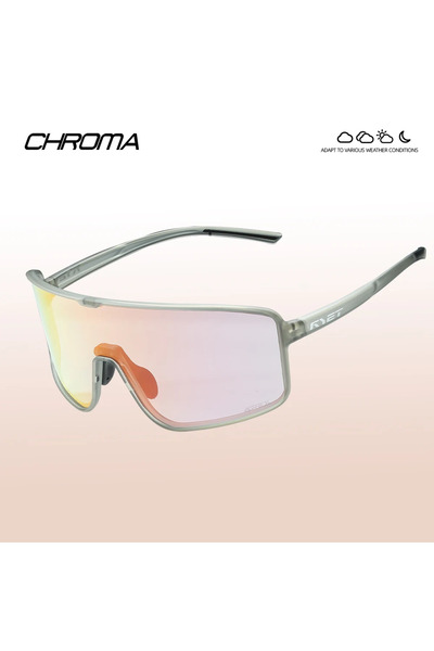 Choice نظارات شمسية لركوب الدراجات من CHROMA-GRY-RD RYET، توفر حماية من الأشع...