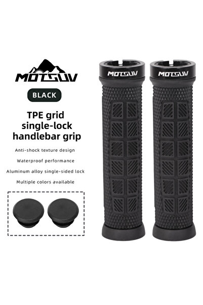 Choice مقابض دراجة نارية سوداء من نوع MOTSUV مانعة للانزلاق، مصنوعة من مادة T...