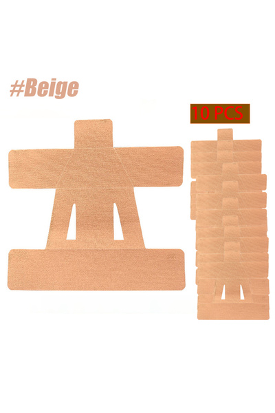 Choice شريط لاصق طبي مُقطّع مسبقًا باللون البيج - 10 قطع لتخفيف آلام الكتف - مقاوم للماء، داعم ومرن