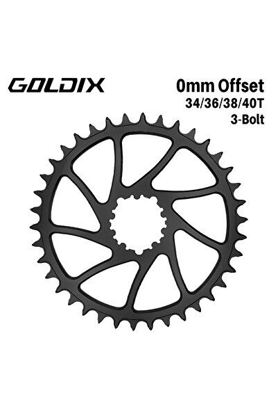 Choice ترس سلسلة دراجة GOLDIX 36T بإزاحة 0 مم، أسنان ضيقة وعريضة، تثبيت مباشر...