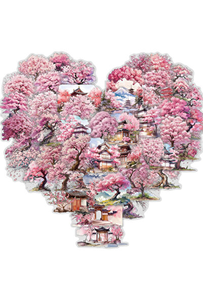 Choice 50PCS 50PCS Watercolor Peach Tree Stickers Restaurant Stationery DIY H...