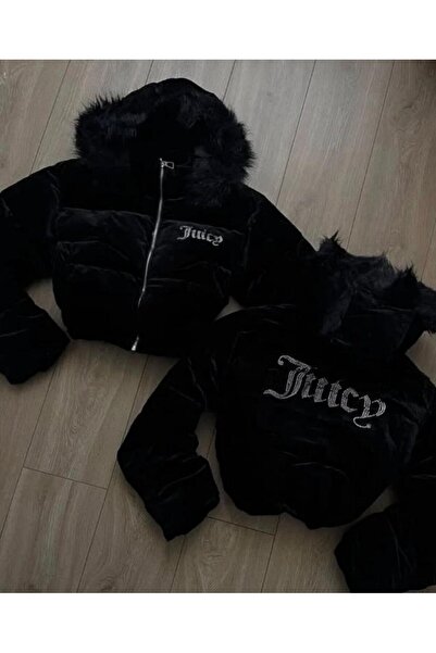 İsra Ayyıldız Moonstar Collection Juicyy Couturee kadife taşli trend kürklü ş...