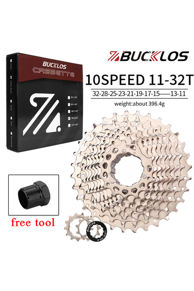 BUCKLOS كاسيت دراجة هوائية 10 سرعات 32 سنًا، كاسيت دراجة جبلية 10 سرعات، كاسي...