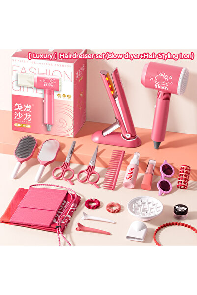 choice2 Luxury Salon Set Girls Beauty Salon Set Simulation Hair Dryer Kids Ha...