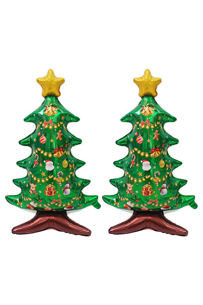 Choice بالونات أخرى من رقائق الألومنيوم على شكل شجرة عيد الميلاد، قطعتان، قاع...