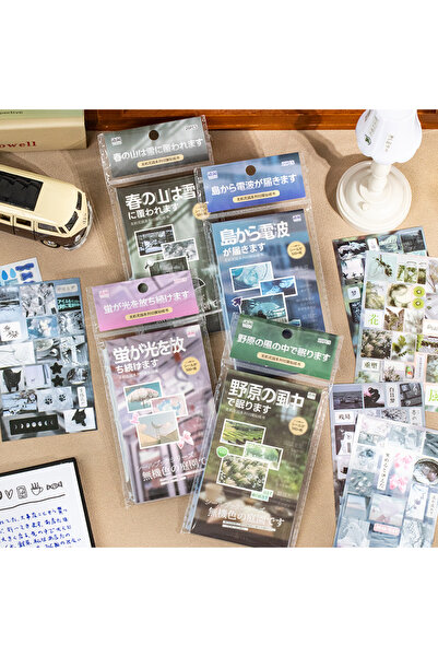 Choice4 مجموعة كاملة من 20 ورقة ملصقات قرطاسية كاواي بتصميمات جمالية يابانية ...