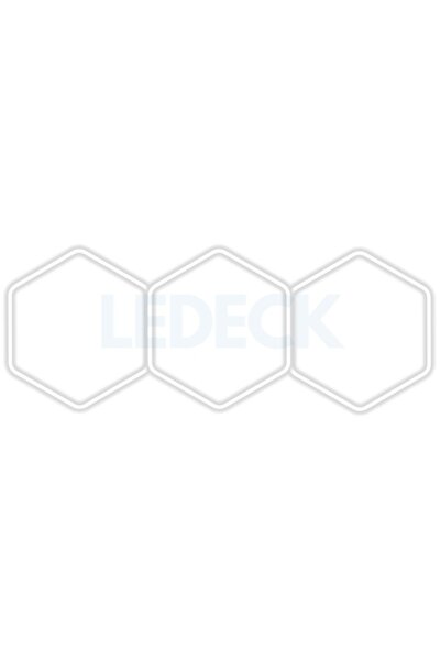 NAVI-ABC Hexagoane LED Modulare Lumină LED Hexagonală Profesională Aluminiu – 3 Module 120 x 315 CM