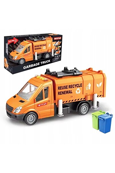 Matadi Camion utilitar Orange pentru gunoi cu efecte sinore si luminoase de a...