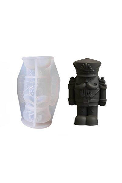 Choice 1pc Large Nutcracker Silicone Mold, King Soldier Candle Gypsum Cement Mold, Diy-ready, Soap, Resin A