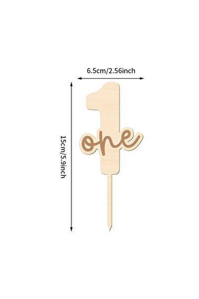 Choice Wooden Cake Topper YOMDID One Cake Topper First Birthday Cake Topper W...