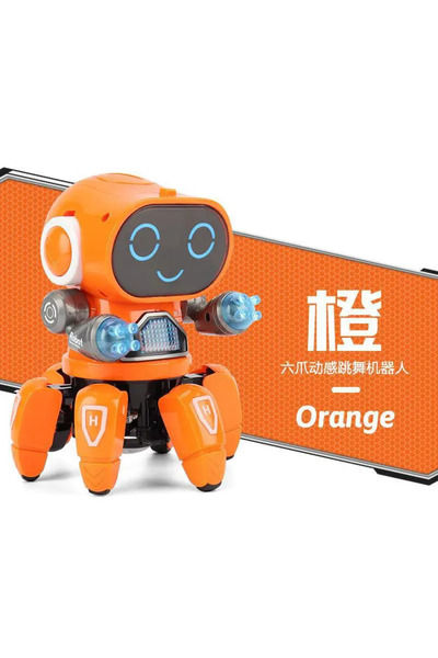 Choice روبوت برتقالي بستة مخالب، لعبة موسيقية راقصة، لعبة تعليمية مبكرة للأطف...