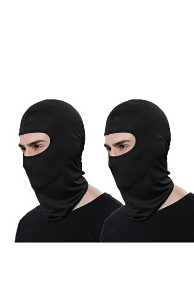 Choice قناع وجه أسود من الليكرا، قطعتان، 1-3 قطع، مناسب للدراجات النارية، ورك...