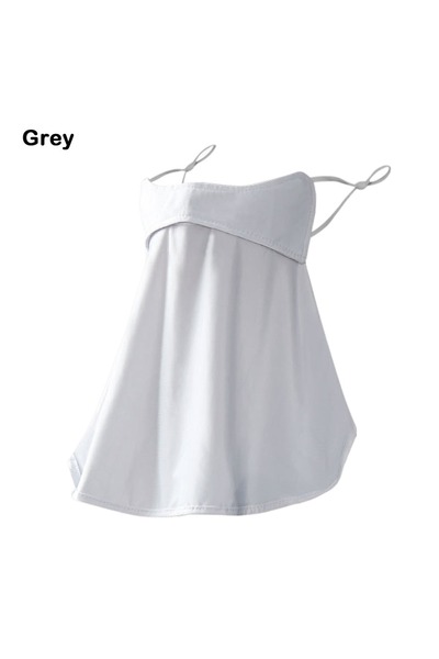 Choice Grey New UPF50+ Ice Silk Sunscreen Mask Anti-UV Breathable Face Cover Neck Protection Windproof Neck