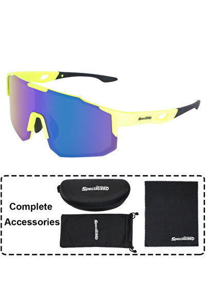 Choice نظارات شمسية جديدة باللون الأصفر والأخضر، مناسبة للرياضات الخارجية ورك...