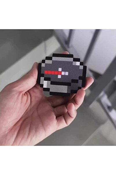 BANDAI قطعة واحدة - بوصلة ماينكرافت جديدة بتصميم بكسل رياح، قطعة صغيرة مغناطي...