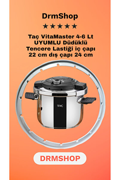 Tiara VitaMaster 4+6 Liter Pressure Cooker Compatible Pressure Cooker Rubber inner 22 cm Outer 24 cm