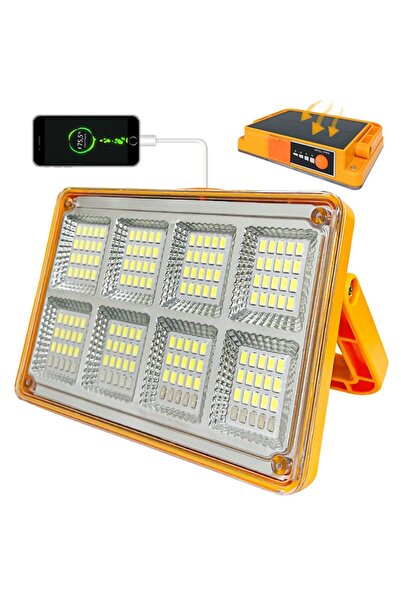 Choice كشاف LED قابل لإعادة الشحن بالطاقة الشمسية بقدرة 80 واط - محمول، فائق ...