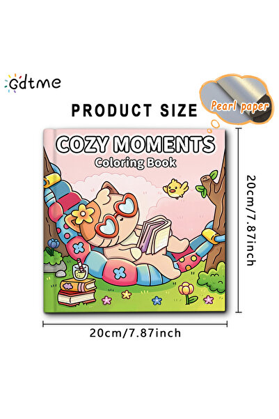 Choice كتاب تلوين "لحظات دافئة" للكبار والمراهقين، 24 صفحة، مقاس 20×20 سم، يتضمن أنشطة لتخفيف التوتر وقضاء الوقت.