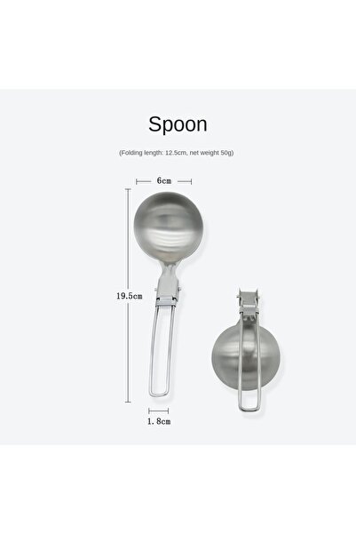 Choice Spoon Folding Spatula Spoon Shovel Food Turner Portable 304 StainlessS...