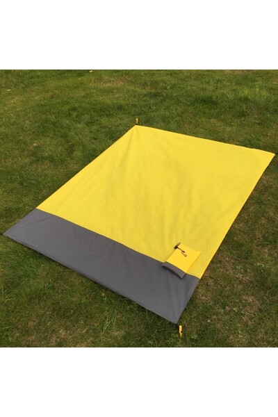 Choice 210x200cm yellow Sandproof Beach Blanket – Waterproof, Portable & Lightweight, Ideal for Picnic, Cam