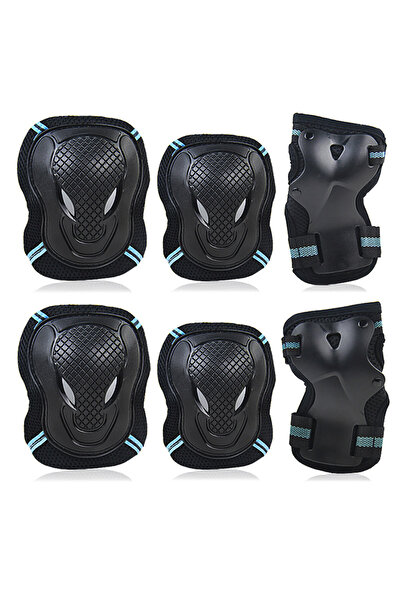 Choice مجموعة واقيات الركبة والمرفق والمعصم للبالغين/الشباب، لون أزرق، 6 قطع،...