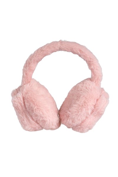 JOLIE Figured Soft Plush Headphones - Pink