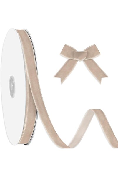 Choice شريط مخملي بلون الجمل، 5 × 5 × 0.5 سم، لون جملي سادة، شرائط مخملية أحا...