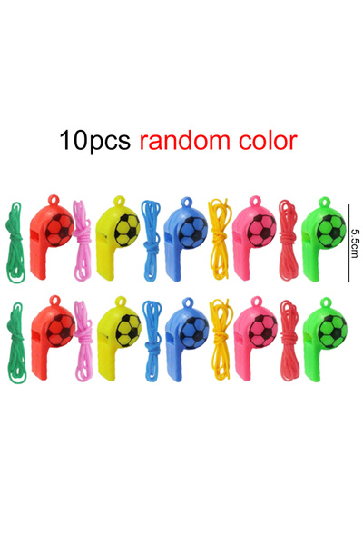 choice2 10 قطع أو 10/20/30 قطعة من صفارات كرة القدم مع حبل، مصنوعة من البلاست...