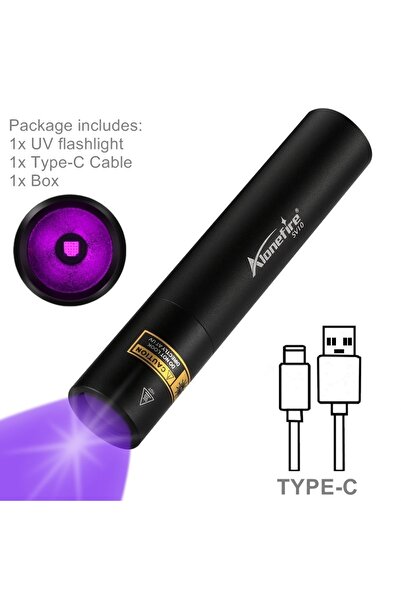 Choice بطارية ليثيوم أيون سوداء 365 نانومتر، مصباح يدوي عالي السطوع بالأشعة فوق البنفسجية، معالج طلاء الأظافر، مادة PET D