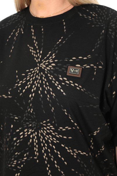 QRUVAZE Plus Size Printed Viscose