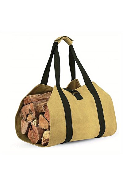 Choice حقيبة تخزين لحمل الحطب من قماش الكاكي، مناسبة للتخييم في الهواء الطلق،...