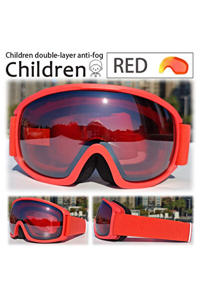 Choice نظارات XJ-ET2-HONG الشتوية للتزلج، مضادة للضباب، مقاومة للرياح طوال ال...