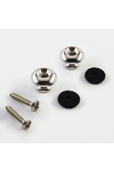 Choice1 Chrome Set PHRILAM Mushroom Head Electric Guitar Strap Lks Pair Black...