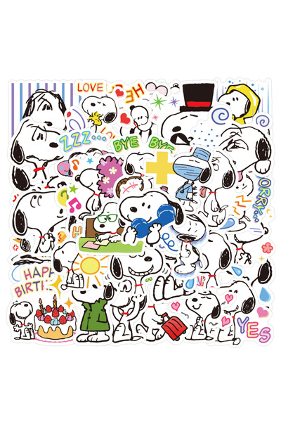 Choice QT-345 80 قطعة ملصقات جرافيتي لطيفة على شكل جرو سنوبي، لتزيين الحقائب ...