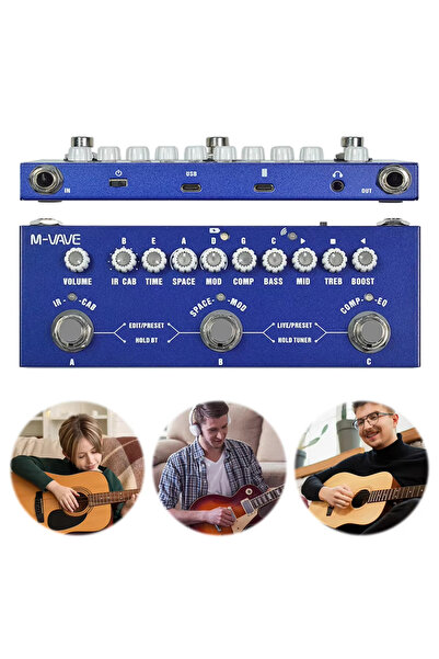 Choice دواسة الباس الصغيرة M-VAVE Cube Baby متعددة المؤثرات، سلسلة مؤثرات Dly...