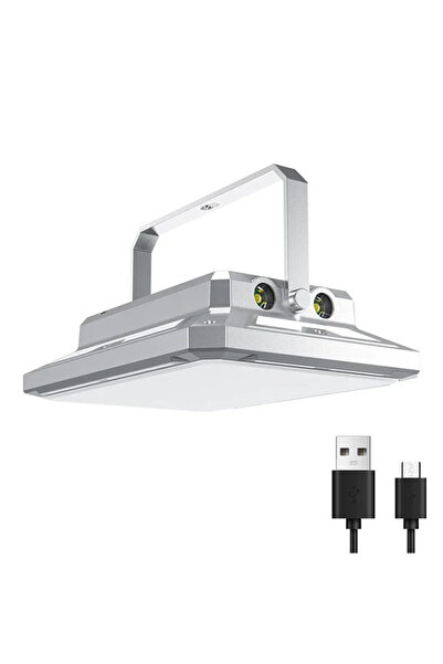 Heinast مصباح تخييم LED قوي أبيض اللون، قطعة واحدة، 4000 مللي أمبير، قابل لإع...