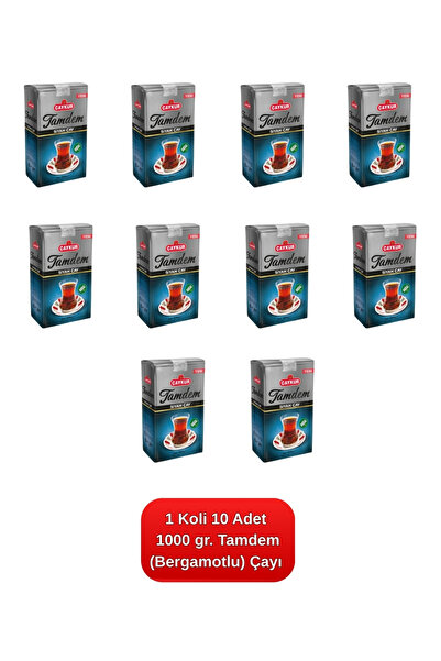 Çaykur Tamdem Çayı (Bergamot Aromalı) 1000 gr. 10'lu Koli