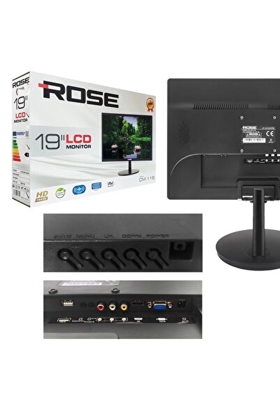 Poke 19'' Hd Lcd Televizyon Monitör 48 Ekran Kumandalı 12v-220v Rose CM-119