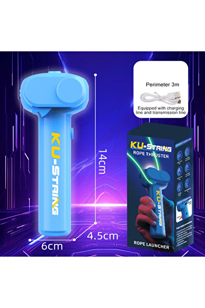 Choice لعبة حبل زرقاء على شكل حلقة، حبل قاذف يدوي قابل لتعديل السرعة ومضيء